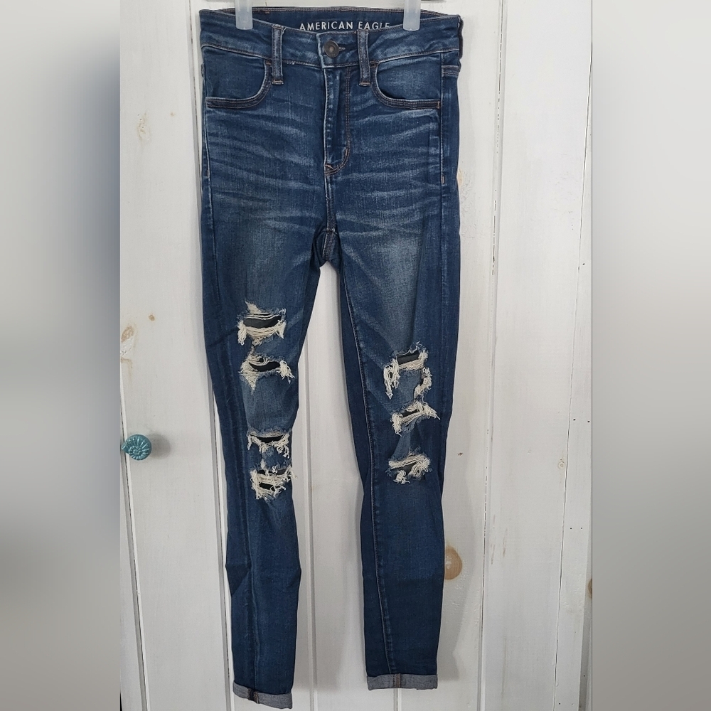 AE Next Level Stretch Distressed Leg Skinny Jean